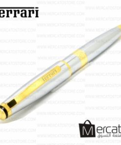 قلم ماركة فيراري بشكل مميز وأنيق أبيض & ذهبي