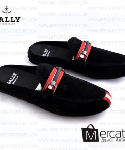 حذاء بالي للرجال أسود اللون مصنوع من الجلد الطبيعي الفاخر مقاس 42