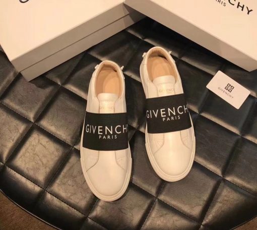 حذاء جيفنشي للرجال أبيض اللون مصنوع من الجلد الطبيعي الفاخر