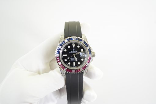 ساعة Rolex تقليد ساب مارينر إطار مطاطي بأرضية لون أسود للرجال مقاس 40