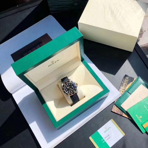 ⁦Rolex تقليد ساعة رولكس ساب مارينر إطار مطاطي بأرضية لون أسود للرجال مقاس 40⁩ - الصورة ⁦6⁩