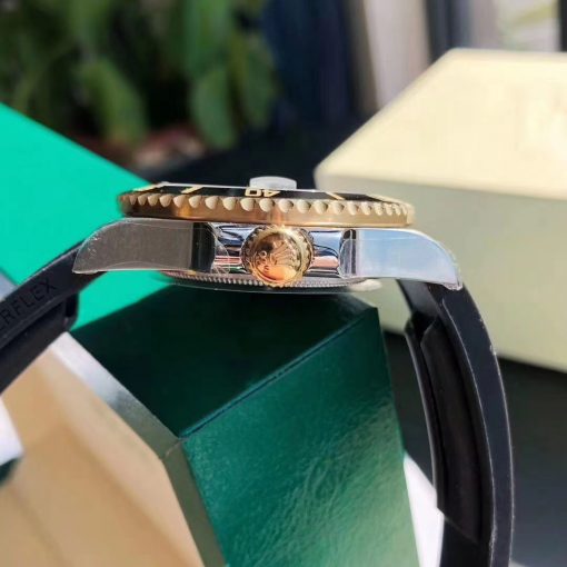 ⁦Rolex تقليد ساعة رولكس ساب مارينر إطار مطاطي بأرضية لون أسود للرجال مقاس 40⁩ - الصورة ⁦8⁩