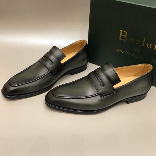 حذاء رسمي بيرلوتي رجالي بلون أسود