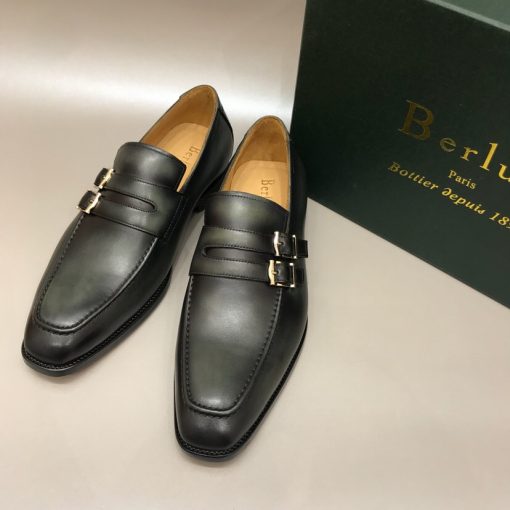 حذاء رسمي رجالي ماركة بيرلوتي بلون أسود