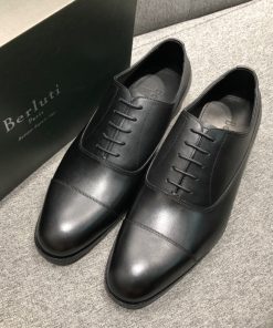 حذاء رسمي رجالي بيرلوتي بلون أسود