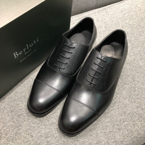 حذاء رسمي رجالي بيرلوتي بلون أسود