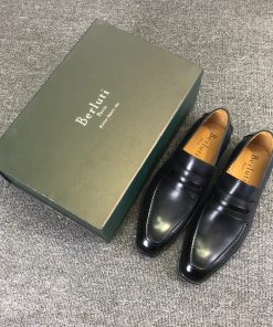 حذاء رسمي بيرلوتي للرجال بلون أسود