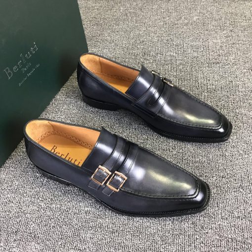 حذاء رسمي Berluti بيرلوتي للرجال بلون أسود