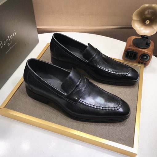 حذاء للرجال رسمي بيرلوتي بلون أسود
