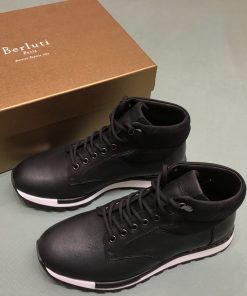 حذاء بيرلوتي سبور للرجال بلون أسود