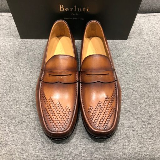 ⁦حذاء سبور بيرلوتي Berluti رجالي بلون بني⁩ - الصورة ⁦2⁩