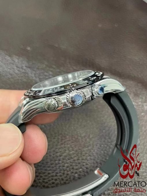 ⁦تقليد ساعة رولكس داي تونا نحاسية بأرضية لون فضي للرجال مقاس 40 Rolex⁩ - الصورة ⁦9⁩