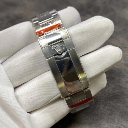 ⁦Rolex  ساعة رولكس تقليد جي إم تي فضية بالتاريخ بأرضية لون أسود للرجال مقاس 40⁩ - الصورة ⁦2⁩