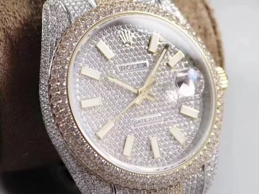 ⁦ساعة رولكس ديت جست بالتاريخ أرضيه لون فضي للرجال مقاس 41 Rolex⁩ - الصورة ⁦4⁩