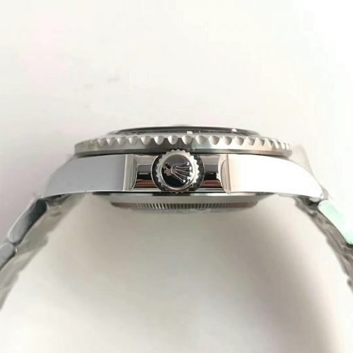 ⁦Rolex تقليد ساعة رولكس ديب سي فضية بأرضية لون أسود للرجال مقاس 44⁩ - الصورة ⁦7⁩