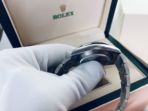 ⁦ساعة رولكس داي تونا فضية تقليد بأرضية لون أبيض للرجال مقاس 40 Rolex⁩ - الصورة ⁦5⁩