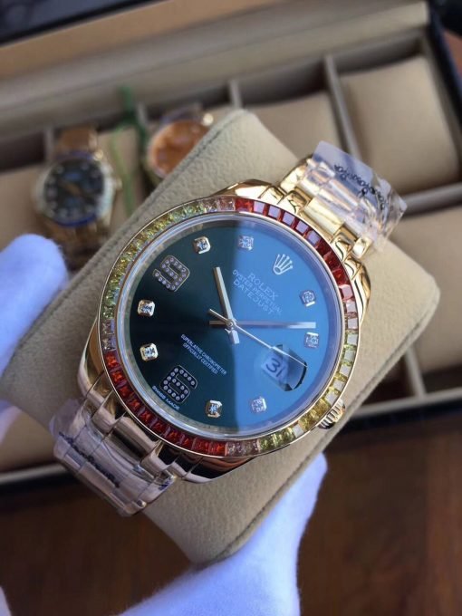 ⁦ساعة رولكس ديت جست بالتاريخ أرضيه لون أسود مقاس 36 Rolex⁩ - الصورة ⁦2⁩