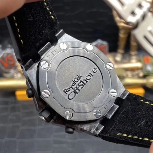 ⁦Audemars Piguet تقليد ساعة اوديمار بيجيه إطار أسود بأرضية لون أسود للرجال مقاس 42⁩ - الصورة ⁦6⁩