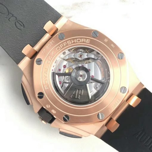 ⁦Audemars Piguet تقليد ساعة اوديمار بيغيه إطار وأرضية بلون أسود للرجال مقاس 42⁩ - الصورة ⁦6⁩