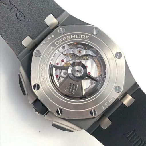 ⁦Audemars Piguet ساعة اوديمار بياجيه تقليد إطار أسود بأرضية لون أسود للرجال مقاس 42⁩ - الصورة ⁦7⁩