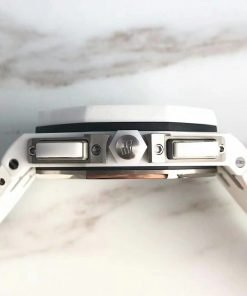 ساعة تقليد Audemars Piguet إطار أبيض بأرضية لون أبيض للرجال مقاس 42