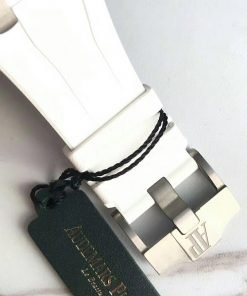 ساعة تقليد Audemars Piguet إطار أبيض بأرضية لون أبيض للرجال مقاس 42
