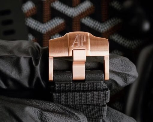 ⁦Audemars Piguet تقليد ساعة اوديمار بيغيه بأرضية وإطار باللون الأسود للرجال مقاس 42⁩ - الصورة ⁦4⁩